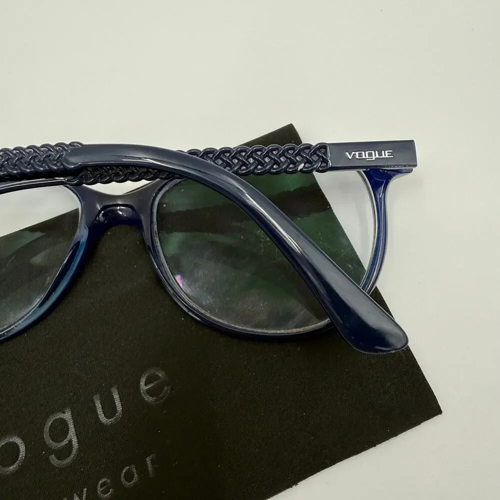 Vogue Eyewear Glasses VO 5030 Frame Only 53 16 140 Cat Eye Blue Acetate